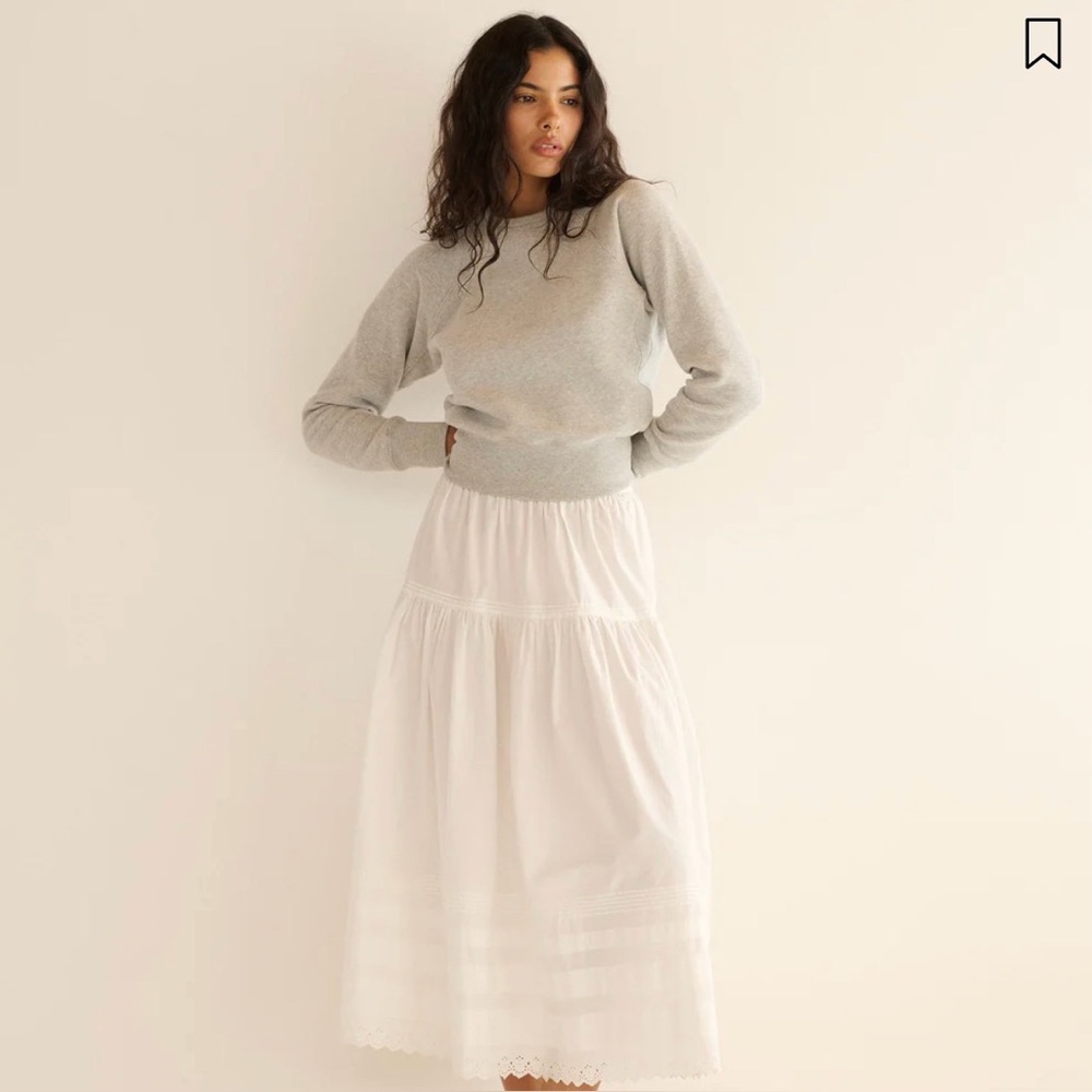 DÔEN Sebastiane Tiered Cotton Maxi Skirt
Size: LARGE - Picture 2 of 6